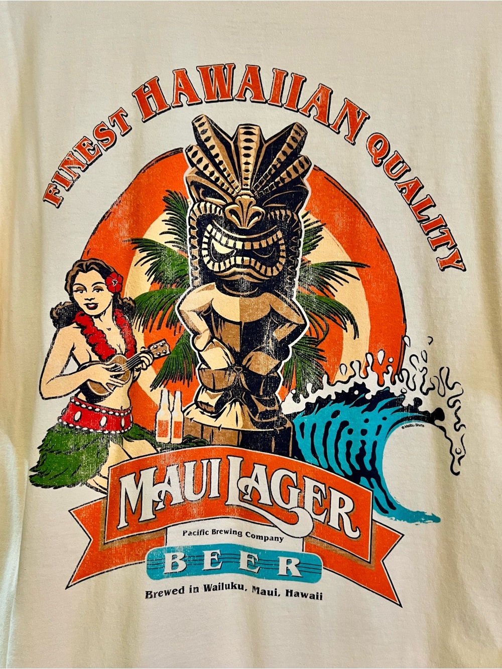 Malibu Shirts Men's Maui Lager Vintage Graphic T-Shirt 2-Pack - Size L